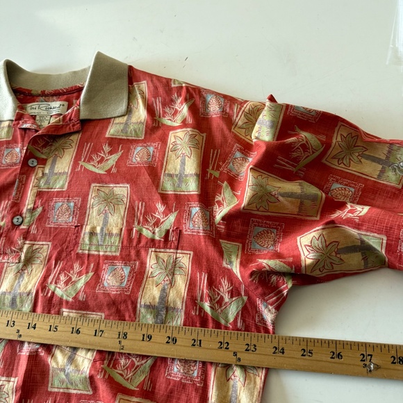 Tori Richard Hawaiian Lightweight Cotton Lawn Tropical Polo Shirt Mens LARGE - Picture 5 of 6